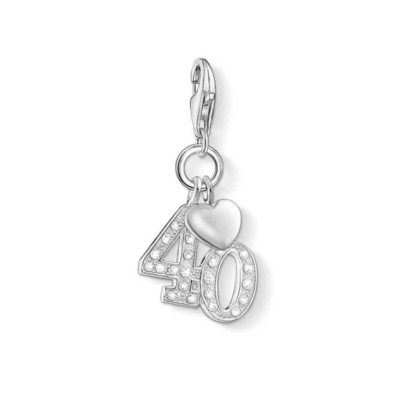 THOMAS SABO Sparkly 40th Birthday Charm - Picture 1 of 1